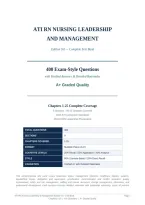 ATI RN LEADERSHIP & MANAGEMENT EDITION 9&period;0 ACTUAL EXAM 2026 &vert; Complete Test Bank Chapters 1&ndash;25 &vert; 400 Exam-Style Questions with Verified Answers & Rationales &vert; Pass Guaranteed - A&plus; Graded&NewLine;&NewLine;