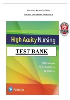 High Acuity Nursing 7th Edition Chapters 1-39 - Wagner&comma; Pierce & Welsh - Test Bank PDF