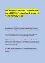  &NewLine;UHC Ethics & Compliance Comprehensive &NewLine;Exam 2026&sol;2027 &ndash; Questions & Answers &vert; Complete Study Guide &NewLine;