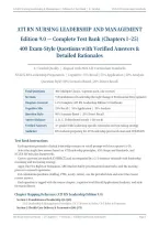 ATI RN LEADERSHIP & MANAGEMENT EDITION 9&period;0 ACTUAL EXAM 2026 &vert; Complete Test Bank Chapters 1&ndash;25 &vert; 400 Exam-Style Questions with Verified Answers & Rationales &vert; Pass Guaranteed - A&plus; Graded&NewLine;&NewLine;