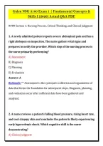 Galen NSG 3100 Exam 1 &vert; Fundamental Concepts & &NewLine;Skills I &lpar;2026&rpar; Actual Q&A PDF 