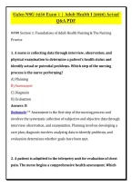Galen NSG 3250 Exam 1 &vert; Adult Health I &lpar;2026&rpar; Actual &NewLine;Q&A PDF 