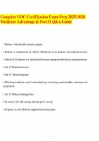 Complete UHC Certification Exam Prep 2025&sol;2026&colon; Medicare Advantage & Part D Q&A Guide