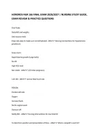 HONDROS NUR 166 FINAL EXAM 2026&sol;2027 &vert; NURSING STUDY GUIDE&comma; EXAM REVIEW & PRACTICE QUESTIONS