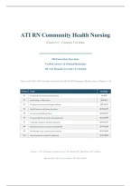 ATI RN COMMUNITY HEALTH EDITION 9&period;0 ACTUAL EXAM 2026 &vert; Complete Test Bank Chapters 1&ndash;30 &vert; 500 Exam-Style Questions with Verified Answers & Rationales &vert; Pass Guaranteed - A&plus; Graded&NewLine;&NewLine;
