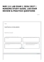 NUR 111 LAB EXAM 1 2026&sol;2027 &vert; NURSING STUDY GUIDE&comma; LAB EXAM REVIEW & PRACTICE QUESTIONS