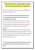 NR 293 Midterm Exam &vert; Pharmacology for Nursing &NewLine;Practice &lpar;2026&rpar; Actual Q&A PDF &vert; Chamberlain