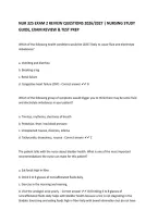 NUR 325 EXAM 2 REVIEW QUESTIONS 2026&sol;2027 &vert; NURSING STUDY GUIDE&comma; EXAM REVIEW & TEST PREP