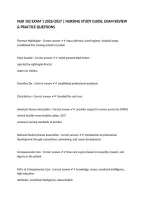 NUR 102 EXAM 1 2026&sol;2027 &vert; NURSING STUDY GUIDE&comma; EXAM REVIEW & PRACTICE QUESTIONS