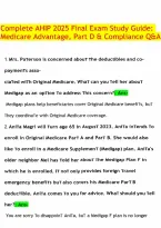 Complete AHIP 2025 Final Exam Study Guide Medicare Advantage&comma; Part D & Compliance Q&A&period;pdf&NewLine;&NewLine;