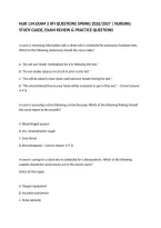 NUR 134 EXAM 2 ATI QUESTIONS SPRING 2026&sol;2027 &vert; NURSING STUDY GUIDE&comma; EXAM REVIEW & PRACTICE QUESTIONS