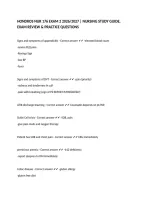 HONDROS NUR 176 EXAM 2 2026&sol;2027 &vert; NURSING STUDY GUIDE&comma; EXAM REVIEW & PRACTICE QUESTIONS