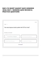 &NewLine;NUR 176 SHORT KAHOOT QUIZ HONDROS 2026&sol;2027 &vert; NURSING QUIZ REVIEW & PRACTICE QUESTIONS &NewLine;