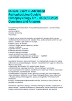 NU 606-Exam 3-Advanced Pathophysiolog Gould-s Pathophysiology 6th - Ch 12&comma;13&comma;25&comma;26 Questions and Answers&period;docx&NewLine;&NewLine;
