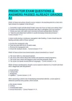 PREDICTOR EXAM QUESTIONS & ANSWERS PASSED ALREADY GRADED A&plus;