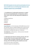 NUR 1300 Perioperative Care Exam with Accurate Questions & Correct Answers &lpar;Verified Answers&rpar; and Full Deep Expert Rationales &vert; Latest &lpar;2026&sol;2027&rpar; Updated Version &lbrace;JUST RELEASED&rcub; 
