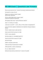 NG 606 Exam 1 Questions and Answers