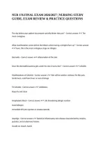 NUR 176 FINAL EXAM 2026&sol;2027 &vert; NURSING STUDY GUIDE&comma; EXAM REVIEW & PRACTICE QUESTIONS