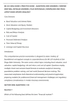 BA 323 SDSU EXAM 2 PRACTICE EXAM &ndash; QUESTIONS AND ANSWERS &vert; VERIFIED&NewLine;AND WELL DETAILED ANSWERS &vert; PLUS RATIONALES &vert; DOWNLOAD AND PASS&vert;&NewLine;LATEST EXAM UPDATE 2026&sol;2027