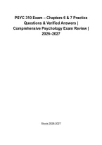 PSYC 310 Exam &vert; Chapters 6 & 7 Practice Questions & Verified Answers &vert; Comprehensive Psychology Exam Prep &vert; Grade A&plus; &vert; 2026&ndash;2027&NewLine;