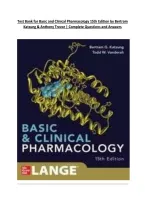 Test Bank for Basic and Clinical Pharmacology 15th Edition by Bertram  Katzung & Anthony Trevor &vert; Complete Questions and Answers    