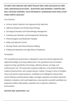 ATI MED SURG IMMUNE AND INFECTION&comma;ATI MED SURG ONCOLOGY&comma;ATI MED&NewLine;SURG CARDIOVASCULAR EXAM &ndash; QUESTIONS AND ANSWERS &vert; VERIFIED AND&NewLine;WELL DETAILED ANSWERS &vert; PLUS RATIONALES &vert; DOWNLOAD AND PASS&vert; LATEST&NewLine;EXAM UPDATE 2026&sol;2027