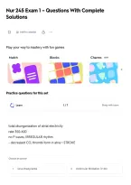 Nur 245 Exam 1 &ndash; Questions With Complete&NewLine;Solutions