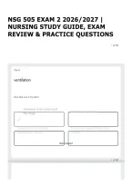 NSG 505 EXAM 2 2026&sol;2027 &vert; NURSING STUDY GUIDE&comma; EXAM REVIEW & PRACTICE QUESTIONS