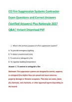 CO Fire Suppression Systems Contractor &NewLine;Exam Questions and Correct Answers &NewLine;&lpar;Verified Answers&rpar; Plus Rationale 2027 &NewLine;Q&A&vert; Instant Download Pdf