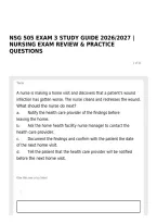 &NewLine;NSG 505 EXAM 3 STUDY GUIDE 2026&sol;2027 &vert; NURSING EXAM REVIEW & PRACTICE QUESTIONS&NewLine;
