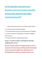 CO Fire Sprinkler Contractor Exam &NewLine;Questions and Correct Answers &lpar;Verified &NewLine;Answers&rpar; Plus Rationale 2027 Q&A&vert; &NewLine;Instant Download Pdf