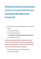 CO Earthwork Contractor Exam Questions &NewLine;and Correct Answers &lpar;Verified Answers&rpar; &NewLine;Plus Rationale 2027 Q&A&vert; Instant &NewLine;Download Pdf 