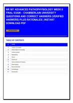 NR 507 ADVANCED PATHOPHYSIOLOGY WEEK 8 FINAL EXAM &ndash; CHAMBERLAIN UNIVERSITY QUESTIONS AND CORRECT ANSWERS &lpar;VERIFIED ANSWERS&rpar; PLUS RATIONALES &vert; INSTANT DOWNLOAD PDF
