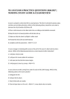 NS 119 EXAM 4 PRACTICE QUESTIONS 2026&sol;2027 &vert; NURSING STUDY GUIDE & EXAM REVIEW
