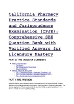 California CPJE Exam 2026&sol;2027 Elite SBE Test Bank &vert;  Clinical & Law Scenarios&comma; Verified Rationales & Statutory Cheat Sheets &lpar;AB 1286&comma; USP 795&sol;797&sol;800&comma; CURES&rpar;