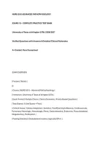 NURS 5315 ADVANCED PATHOPHYSIOLOGY &NewLine;EXAMS 15 &ndash; COMPLETE PRACTICE TEST BANK &NewLine;University of Texas at Arlington &lpar;UTA&rpar; &vert; 2026&sol;2027 &NewLine;Verified Questions with Answers & Detailed Clinical Rationales &NewLine;A&plus; Graded &vert; Pass Guaranteed 