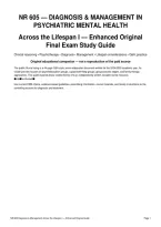 Final Exam NR 605 NR605 New 2026-2027 Update Diagnosis en Management in Psychiatric Mental Health Across the Lifespan I Guide Questions En Answers Grade A 100 Correct Verified Solutions Chamberlain