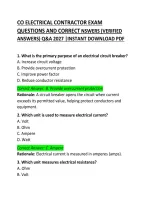 CO Electrical Contractor Exam Questions and Correct Answers