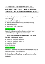 CO Electrical Signs Contractor Exam Questions and Correct Answers