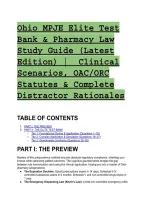 Ohio MPJE Elite Test Bank & Pharmacy Law Study Guide &lpar;2026&sol;2027 Edition&rpar; &vert;  Clinical Scenarios&comma; OAC&sol;ORC Statutes & Complete Distractor Rationales