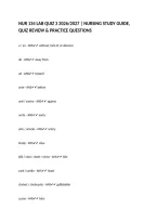 NUR 134 LAB QUIZ 3 2026&sol;2027 &vert; NURSING STUDY GUIDE&comma; QUIZ REVIEW & PRACTICE QUESTIONS