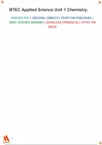 BTEC Applied Science Unit 1 Chemistry&period;&vert;Actual exam questions and verified answers&period;