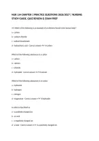 NUR 134 CHAPTER 1 PRACTICE QUESTIONS 2026&sol;2027 &vert; NURSING STUDY GUIDE&comma; QUIZ REVIEW & EXAM PREP