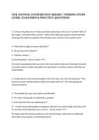 NUR 134 FINAL EXAM REVIEW 2026&sol;2027 &vert; NURSING STUDY GUIDE&comma; EXAM PREP & PRACTICE QUESTIONS