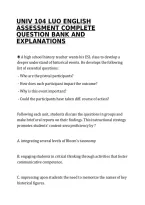 UNIV&lowbar;104&lowbar;LUO&lowbar;ENGLISH&lowbar;ASSESSMENT&lowbar;COMPLETE&lowbar;QUESTION&lowbar;BANK&lowbar;AND&lowbar;EXPLANATIONS&period;pdf
