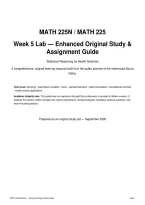 MATH 225N Week 5 Lab Assignment MATH225 Week 5 Lab Assignment Latest 2026-2027 Chamberlain College of Nursing 100 Verified Answers Grade A
