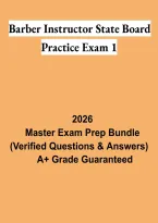 Barber Instructor State Board Practice Exam 2026 &vert; Licensing Exam Questions & Study Guide