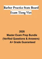 Barber Practice State Board Exam Tiếng Việt 2026 &vert; Barber Licensing Exam Prep & Study Guide