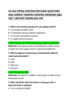 CO Gas Piping Contractor Exam Questions and Correct Answer