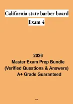 California State Barber Board Exam 4 2026 &vert; Barber Licensing Practice Questions & Study Guide